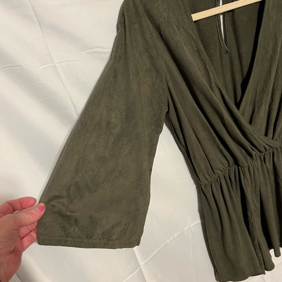 Sz  M PPLA  Peoples Project L.A cute Moss Green Romper - Picture 6 of 10
